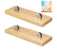 PH PandaHall 2pcs Présentoir en Bois pour Verre Chevalet Réglable pour Objets D'Art à Verre Assiettes Décoratives Carreaux de Céramique Plaques Photos Objets de Collection Salon Professionnel, 20x7cm
