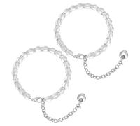 PH PandaHall 2pcs Sangles de Chaussures à Talons Hauts Perles Transparentes Sangles de Chaussures Sangle de Cheville Amovible Anti Lacets de 21cm pour Maintenir les Chaussures à Talons Hauts