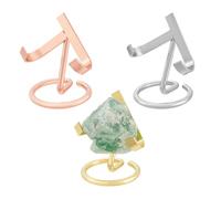 PH PandaHall 3 Couleurs Support en Pierre de Cœur en Cristal Métallique Support de Boule de Cristal Supports de Présentation Minéraux pour Fossiles de Pierre Précieuse