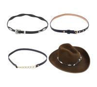 PH PandaHall 3 Styles Bandes de Chapeau en Cuir Ceinture de Chapeau Western Bande de Chapeaux de Cowboy Bandeau de Décoration Réglable avec Boucle en Métal pour Femmes Hommes Accessoires Décoration