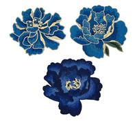 PH PandaHall 3 Styles Patchs à Coudre Fleur Patchs en Forme de Pivoine Style Patch Brodés Vintage Patch de Réparation pour Vêtements Sacs à Dos Chemises Chapeaux Jeans Loisirs Créatifs