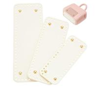 PH PandaHall 3 Tailles Fond de Sac à Main au Crochet Base de Sac en Simili Cuir Fond de Sac Rectangulaire en Cuir Blanc pour la Confection de Sacs à Main au Crochet, 3pcs/ Kit