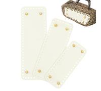 PH PandaHall 3 Tailles Shaper de Fond de Sac Texture imitation cuir plastique Fond de Sac à Main pour Crochet Base de Tricot Rectangulaire Blanche avec Trous pour la Fabrication de Sacs, 182x69mm
