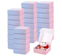 PH PandaHall 30 Pack 10.5x10.5x4cm Boîtes D'Expédition Dégradées Rose et Bleu Boîtes D'Emballage en Carton pour L'Envoi de Petits Colis et Cadeaux de Noël, Emballage Décoration