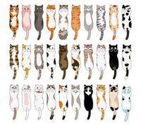 PH PandaHall 30 Styles Marque Page Chat Marque Page en Papier Chat Mignon Marques Pages de Chats de Dessins Animés Marques Pages D'Animaux Adorables pour Livres Amusants Cadeau Livresque École Bureau