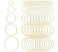 PH PandaHall 300pcs 5 tailles Créoles Rondes en Perles Créoles Dorées Lunette en Résine Lunette Ronde Ouverte Anneau de Liaison en Laiton pour Boucles D'Oreilles en Résine Collier 10/14/20/25/30mm
