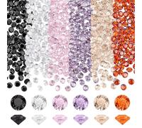PH PandaHall 300pcs 6 couleurs Pierre de Zircone Cubique, 3mm Grade A Facettes CZ Diamante Strass Pierres Précieuses Petites Pierres Précieuses de Zircone pour Bague Boucle D'Oreille Bracelet Nail