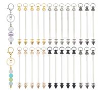 PH PandaHall 30pcs Barres de Porte Clés en Perles 5 couleurs Porte-clés Vierge Lien Porte-clés en Métal Perlé Fournitures Artisanat pour Décoration la Fabrication de Porte Clés Artisanat Cadeaux