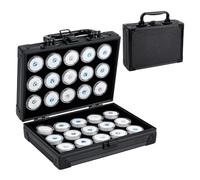 PH PandaHall 30pcs Boîte de Présentation pour Pierres Précieuses Présentoir à Diamants Boîte de Cristaux Contenant de Rangement pour Bijoux Pots Blancs de 3.2cm avec Mousse pour Strass Cristaux