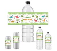PH PandaHall 30PCS Étiquettes de Bouteilles D'Eau Dinosaure Jardin Emballages de Bouteilles D'Eau Joyeux Anniversaire Autocollants de Bouteilles D'Eau Dinosaure Plantes pour Décorations de Fête