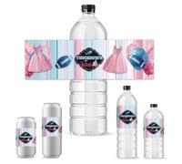 PH PandaHall 30pcs Étiquettes pour Bouteilles D'Eau Touchdowns Ou Tutus Autocollants de Révélation du Sexe du Jupe princesse rugby pour La fête Bouteille Emballage Cadeaux de Fête Décoration