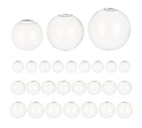 PH PandaHall 30pcs Mini Globe en Verre Boule Creuse Souhait Boule de Verre Cristal Dôme Perles Été Bijoux Artisanat Boucles d'Oreilles, 20/25/30mm