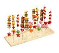 PH PandaHall 31 Trous Présentoir à Lollipops en Bois Présentoir en Bois Aperitif Buffet Support pour Bâtonnets de Bonbons pour Dessert Mariage Fête Buffet, Brochettes Apéro, Fruits 13.5x42cm