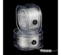PH PandaHall 320m Fil Élastique Blanc pour Bracelets 2 Rouleau Fil Extensible de 0.6mm Cordon Bijoux de Perles Plates pour Été la Fabrication de Bijoux Bricolage Bracelet Collier Perles de Rocaille