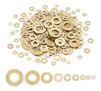 PH PandaHall 345pcs 9 tailles Kit de Rondelles Plates en Laiton Rondelle D'étanchéité Métrique Joint D'Étanchéité Métallique Assortiment pour Vis Boulons et Écrous M2 M2.5 M3 M4 M5 M6 M8 M10 M12