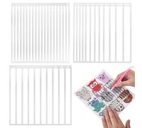 PH PandaHall 3Pcs acier inoxydable diamant art règle 1/2/3/4 perles outil d'alignement de forage précis diamant rectangulaire outils de peinture pour DIY kit de peinture Home Wall Art Décor