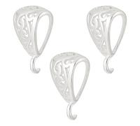 PH PandaHall 3pcs Breloques en Argent Sterling 925 Fermoir Coulissant Vintage pour Pendentif Connecteur de Suspension Liens de Perles pour la Fabrication de Bijoux de Bracelet Colliers Artisanat