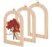 PH PandaHall 3pcs Cadre Photo Bois Cadre Personnalisé Petit Cadre Photo Cadre Photo Famille D'Arche Non Finis Cadres Photo Flottants à Suspendre pour Cadeau Mere Parents Grand Mere 16x10cm