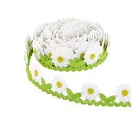PH PandaHall 4.57m Ruban de Fleurs de Marguerite 28mm Ruban de Bordure en Dentelle Florale Brodée avec Bordure en Relief pour Emballage Cadeau Couture de Vêtements