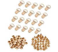 PH PandaHall 40 ensembles de Crochets de Dentelle de Botte en Or Crochets de Dentelle de Botte en Laiton Boucle de Lacet en Métal Anneau en D avec Rivets pour Bottes D'Alpinisme Chaussures D'Escalade