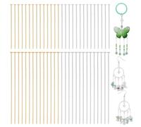 PH PandaHall 400pcs 2 Couleurs Épingles à Tête Plate, 35/ 50mm | Épingle Boucles D'oreilles, Clou Bijoux Acier Inoxydable Épingles à Perles pour Fabrication de Bijoux DIY Colliers Bracelet