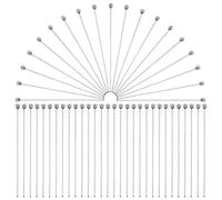 PH PandaHall 400pcs Épingles à Tête de Bijoux, 40mm épingles à Tête Sphérique en Acier Inoxydable Pliables Artisanat Épingles à Tête Droite pour Boucles d'oreilles Bracelet Collier Bijoux