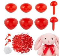 PH PandaHall 400pcs Nez de Sécurité Rouge 2 tailles Nez Triangulaires de Sécurité pour Animaux en Peluche en Résine avec Rondelle pour Amigurumi Marionnettes et Ours en Peluche