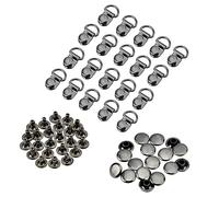 PH PandaHall 40pcs Crochets de lacet de botte, Laiton Chaussures Dentelle Boucle de sécurité Chaussures Oeillets Crochet Anneau en D avec rivets pour les chaussures de randonnée d'escalade, gunmetal