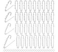 PH PandaHall 40pcs épingle de Sûreté avec Boucle Épingle de Sûreté Robuste pour Breloques Broche en Métal avec 140pcs anneau de Jonction pour Bijoux Vêtements et Chapeaux Loisirs Créatifs