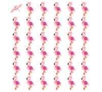 PH PandaHall 40PCS Épingles Flamant Rose 16.5mm Pins Mignons en Forme d'animal Résine Épinglette Flamant Rose Pins Décoratifs pour Tableaux Liège Carte Message Photo Carte Postale Note Papier