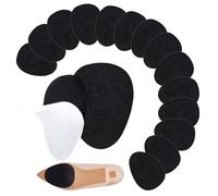 PH PandaHall 40pcs Semelles en Daim Demi Semelles Auto Adhésives Protecteurs de Semelles de Chaussures Antidérapants Patchs à Coller pour Chaussures de Danse Chaussures à Talons Hauts 6.5x9cm Noir