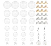 PH PandaHall 42pcs Mini Globe en Verre Transparent, Boule de Verre Souhait avec Bouchons Breloque de Boule Remplissable Ornements Suspendus Clair pour Été DIY Pendentif Breloques Boucles D'oreilles