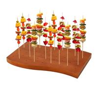 PH PandaHall 45 Trous Présentoir en Bois Aperitif Buffet Support Buffet Support à Brochettes pour Figurines, La fête Lollipop Brochettes, Buffet, Brochettes Apéro, Desserts Fruits, 30x19cm