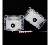 PH PandaHall 450m Fil à Perles Blanc 0.2mm Corde de Bracelets Cordon à Bijoux pour Été Perles de Rocaille Bracelets Colliers la Fabrication de Bijoux Tissage Couture Artisanat Décoration 2 Roulette