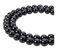 PH PandaHall 49 Pcs 8mm Perles Rondes Obsidienne Naturelles Noir pour Bijoux et Artisanat