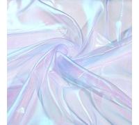 PH PandaHall 4m Organza Dentelle Tissu, Ruban de Tissu Brillant Magique Tissu Organza Irisé Violet Tissu Transparent pour Robe Spectacle de Scène Costume Décoration de Mariage Artisanat, 1.5m Large