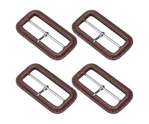 PH PandaHall 4pcs Authentique Boucles en Cuir Marron 3.5x6.5cm Boucle à Crémone Unique Boucles de Ceinture Vintage Remplacement Quincaillerie Rectangle Glissière de Sangle pour Trench Coats Ceinture