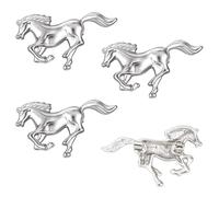 PH PandaHall 4pcs Broche Cheval 24.5x42.5mm Épingle de Revers Cheval au Galop Platine Broche D'Équitation Broches Animal de Course pour Décor Nouvel An Chinois Costume Chapeau Veste Écharpe Sac à Dos