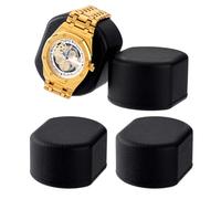 PH PandaHall 4pcs Coussin pour Montre Coussin Montre Noir en Fibre, 5.5x6.7x3.8cm Coussisn de Présentation de Montres Automatiques Coussins Bijoux Présentoir pour Rangement et Collection de Montres