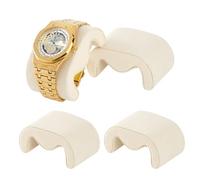 PH PandaHall 4pcs Coussins de Montre 7.3x4.7x3.5cm Coussin de Présentation de Bracelet en Velours 21cm Coussin de Présentation de Montre de M pour Présentoir de Bracelet de Montre, Beige