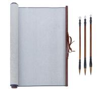 PH PandaHall 4pcs Kit de Tissu de Calligraphie Réutilisable Chiffon à Eau Magique Sans Encre 86.5x40cm Pinceaux Calligraphie Chinoise Traditionnelle pour Pratique Débutant Professionnel Nouvel An Gris