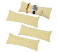 PH PandaHall 4Pcs Longs Oreillers de Montre 24x9cm Coussin en Lin pour Bracelets Montres Bracelets pour la Maison les Ventes les Bijoux le Rangement Blé
