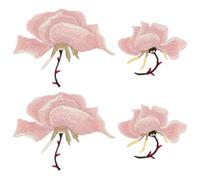 PH PandaHall 4pcs Patchs Thermocollants à Fleurs 2 styles Patchs Floraux Roses Brodés à Coudre Patch de Réparation de Tissu Vintage pour Coudre Vêtements Sacs à Dos Chemises Chapeaux Jeans