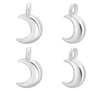 PH PandaHall 4Pcs Pendentifs à Breloque Lune en Argent Sterling 925, Breloque Lune Pendante Breloque Croissant de Lune en Métal pour Bijoux Collier Bracelet Boucle D'Oreille Festival