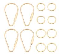 PH PandaHall 4pcs Porte-Clés à Vis en Laiton Vis Serrure Porte Clés Anneau avec 8pcs Porte-clés Fendu Connecteur 25/ 30mm Anneau Lien Rapide pour Voiture, clés, Étiquettes Sac à Main, Or