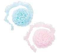 PH PandaHall 5.5m Couture Tissus de Garniture en Dentelle, Garniture en Mousseline Plissée à Volants 41mm Ruban en Tissu Tulle Organza Rétro pour Colliers de Robe, Couvre-Chef, Décoration Artisanale