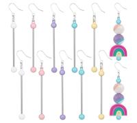 PH PandaHall 5 couleur Barres de Boucles D'Oreilles Perlées 10pcs Connecteurs Métalliques Vierges pour Boucles D'Oreilles Pendantes Perlées Breloques Fabrication de Bijoux Bricolage Longueur 76mm