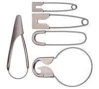 PH PandaHall 5 Styles d‘Épingle de Sûreté Extra Large en Alliage Résistant Broche Pin 63-92mm Pince à châle en métal gris épingle de kilt pour la décoration d'écharpe, Bonnet Pull Jupe Châle