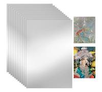 PH PandaHall 50 Feuille Aluminium Feuilles de Papier 20x30cm Papier Aluminium Métallique Décorative pour Gaufrage Peinture Salle de Classe Projet en Relief DIY, 70 µm D'Épaisseur Argenterie