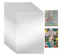 PH PandaHall 50 Feuilles Aluminium Feuilles de Papier 20x30cm Papier Aluminium Feuille Décorative Feuille de Métal Gaufrée pour Salle de Classe Studio à Domicile 50 µm D'Épaisseur Argenterie
